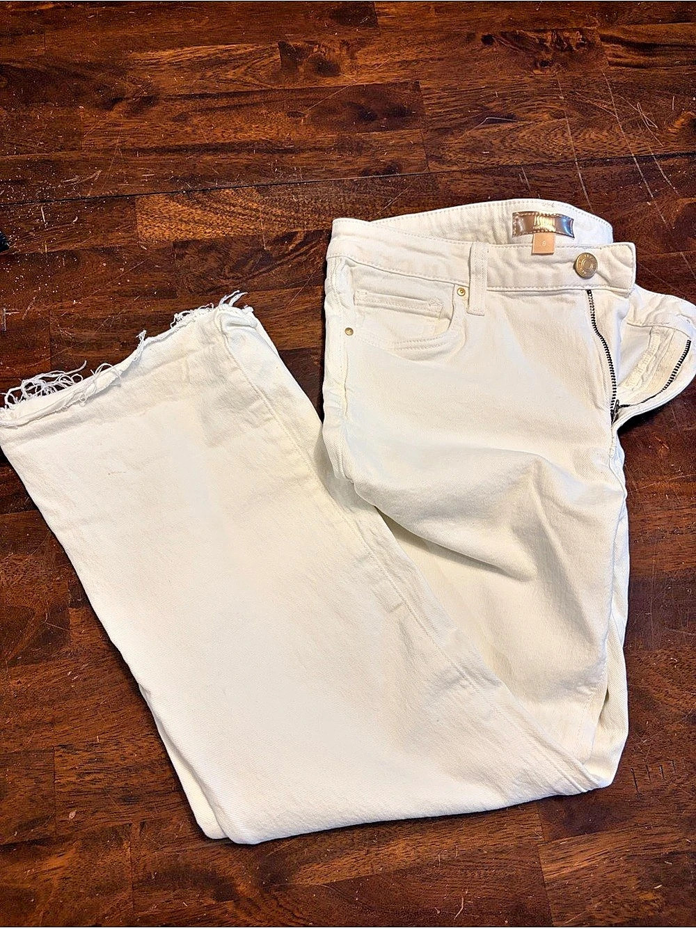 Kut From The Kloth Cream Straight Leg Jeans